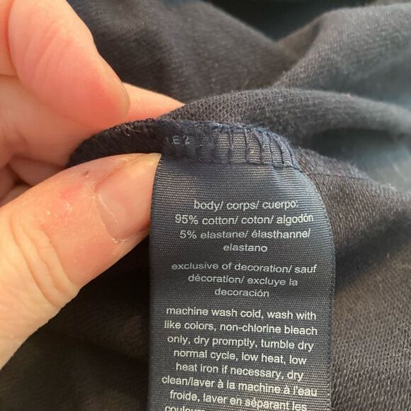 Tommy Hilfiger navy military style open blazer w/pockets and embossed buttons - Picture 7 of 10